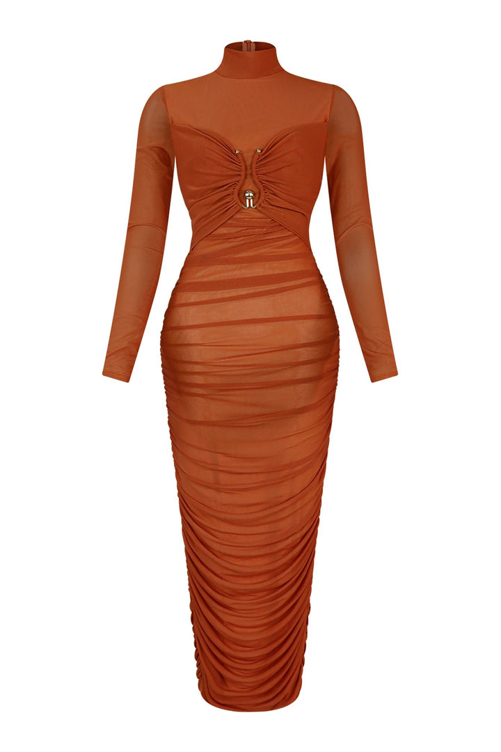 Over Velvet Mesh Dress