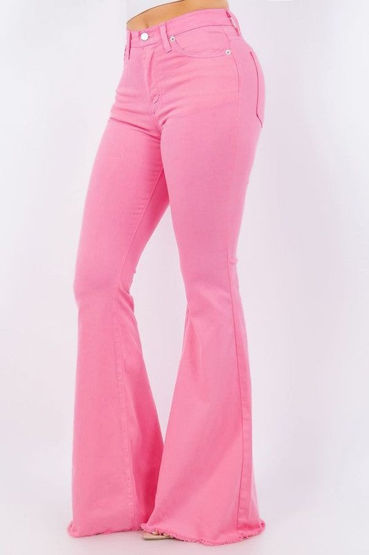 Bell Bottom Jean in Pink- Inseam 32