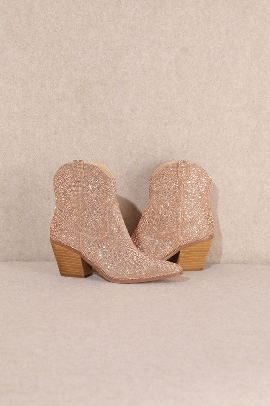 "Angel" Rhinestone Dress Boots