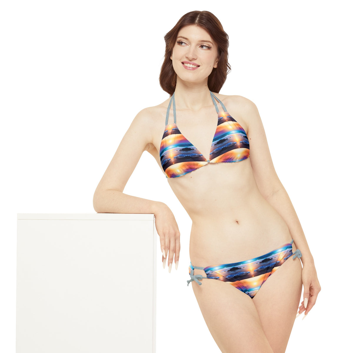 The Beach At Sunset Bikini Set