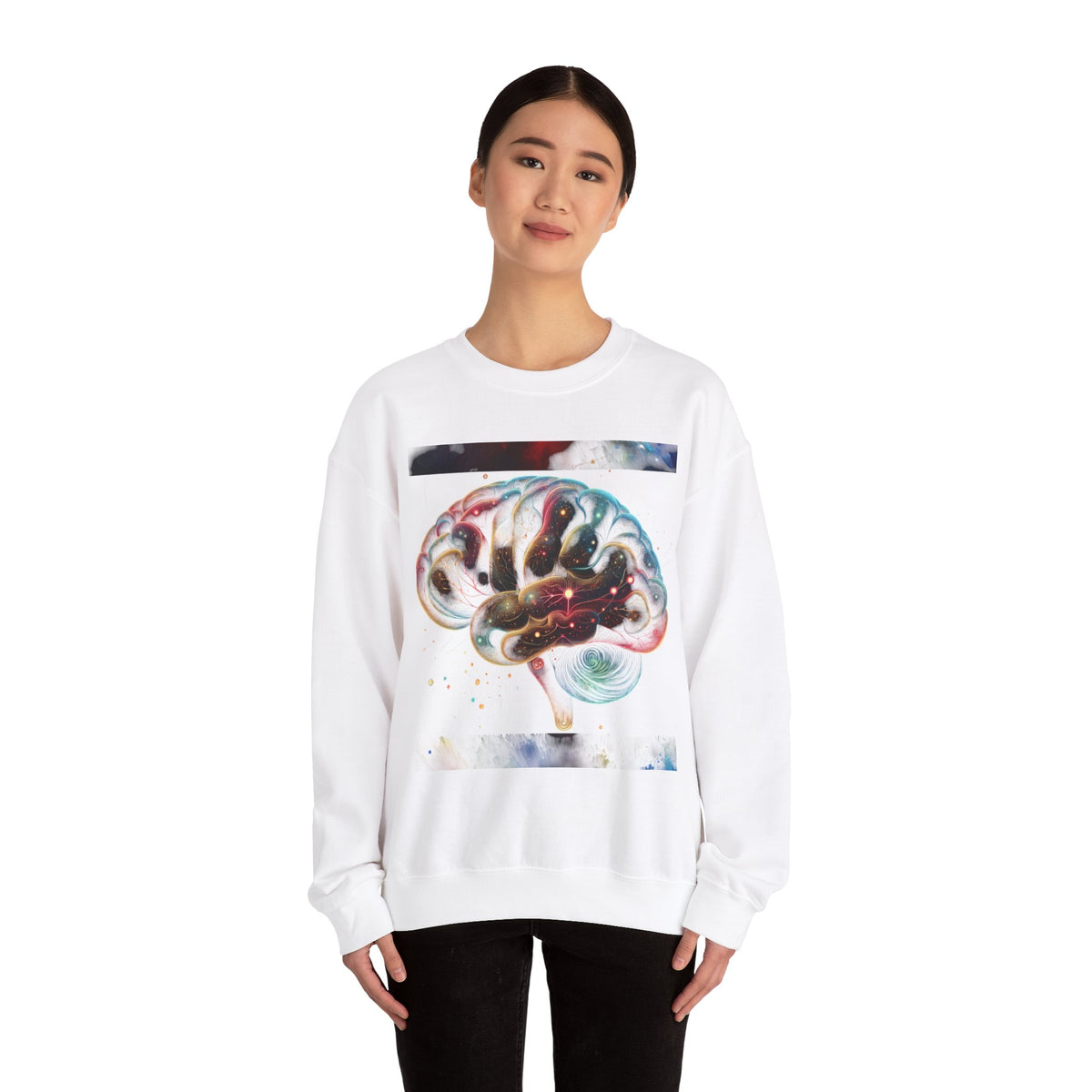 Moletom Unissex Gola Redonda Heavy Blend™ 4D Brain