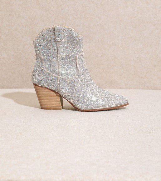 "Angel" Rhinestone Dress Boots