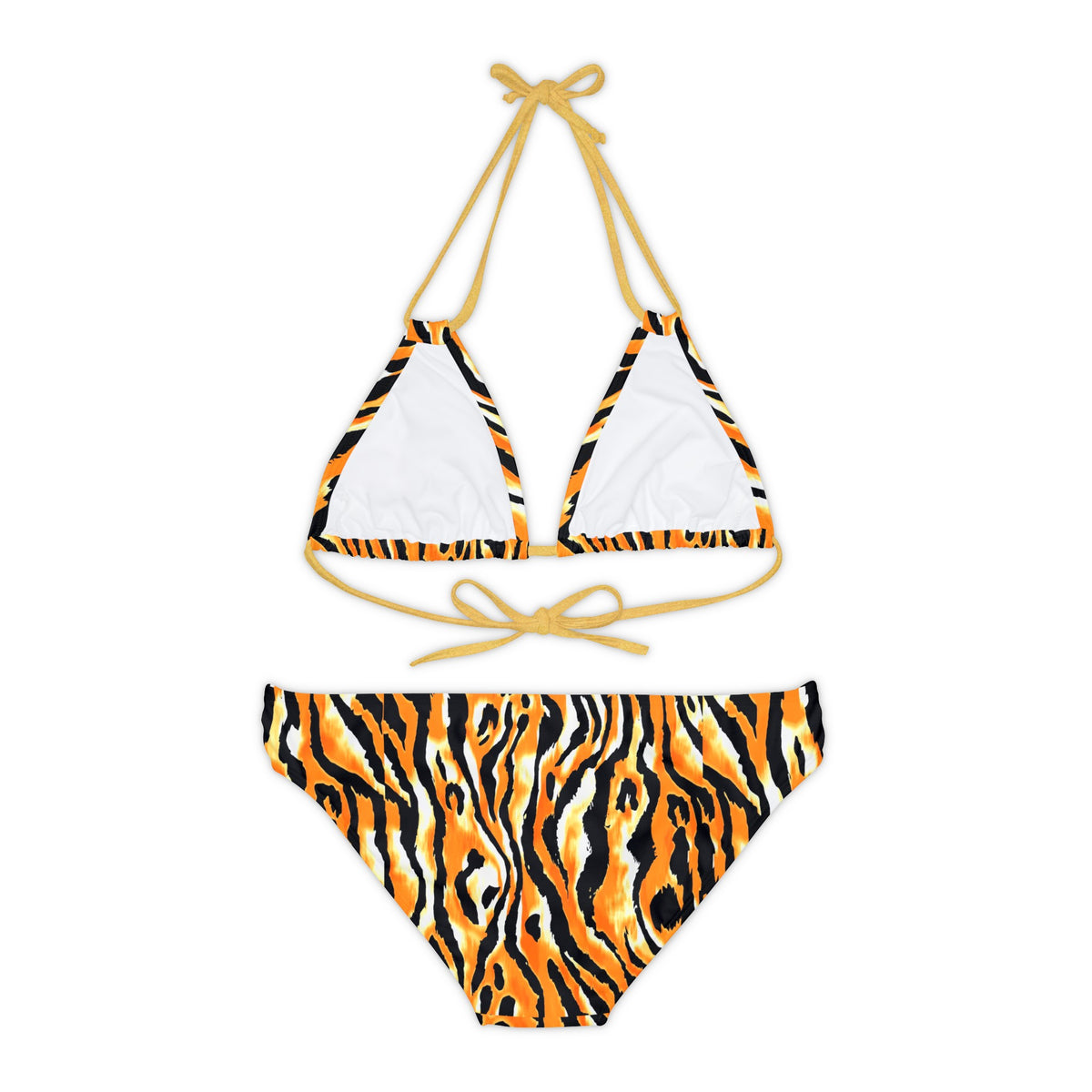 Animal Print Strappy Bikini Set