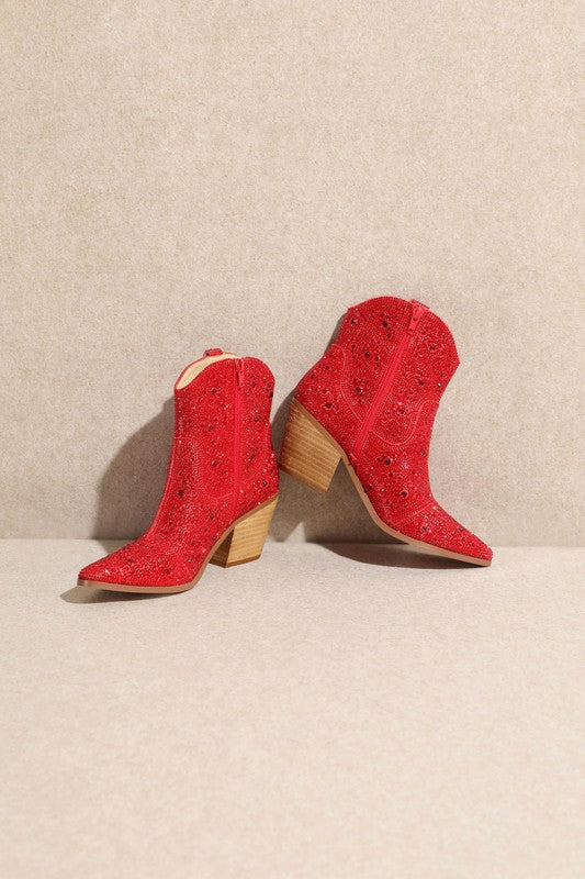 "Angel" Rhinestone Dress Boots