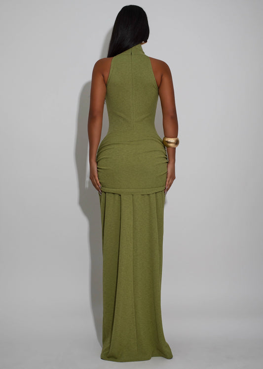 Never Leaving Maxi Dress- Green