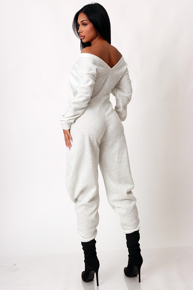 My Comfort Zone Lounge Jumpsuit- Grey