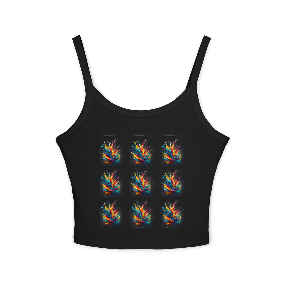 Regata Feminina Alça Fina Color Burst