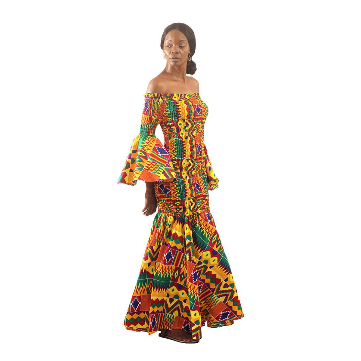 Vestido African Kente "Feito em Gana"