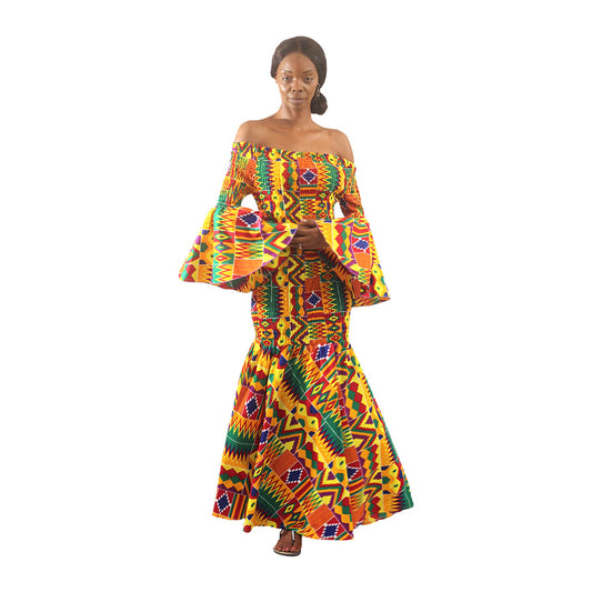 "Made in Ghana" African Kente Gown