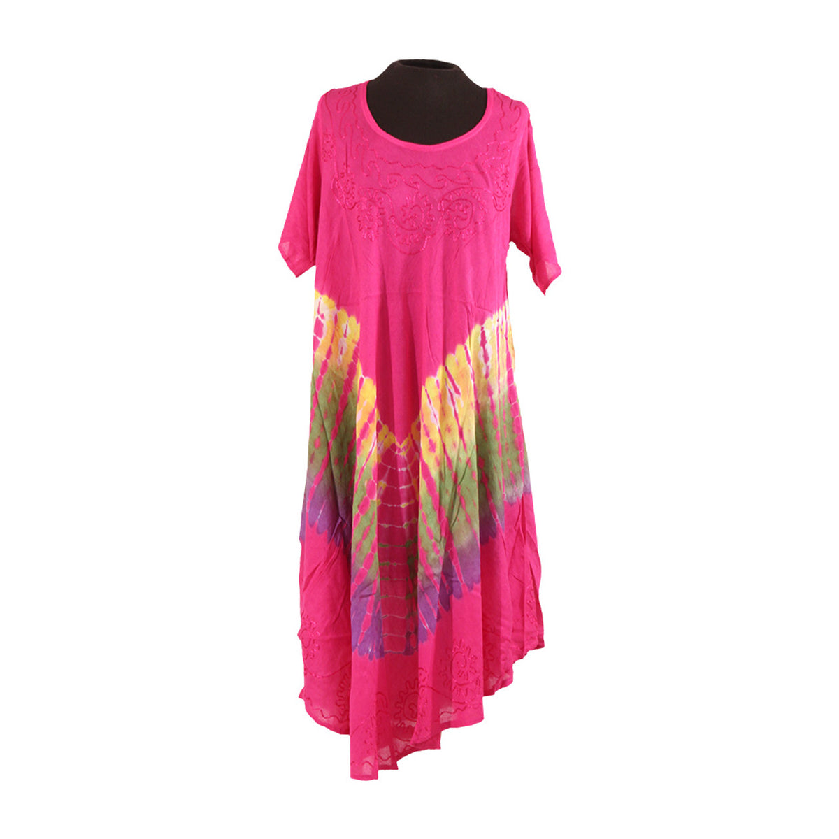 Vestido Curto Tie-Dye Manga Curta - 2 Cores
