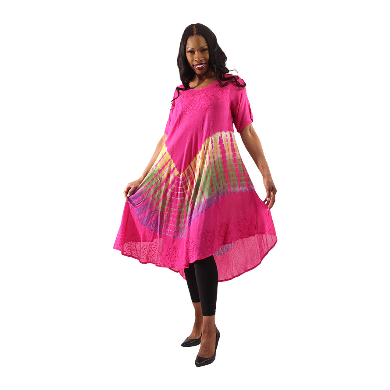 Tie-Dye Short Sleeve Dress- 2 Colors