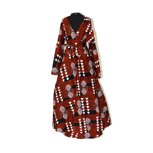 Ankara Print Elegance Wrap Dress- 3 Colors