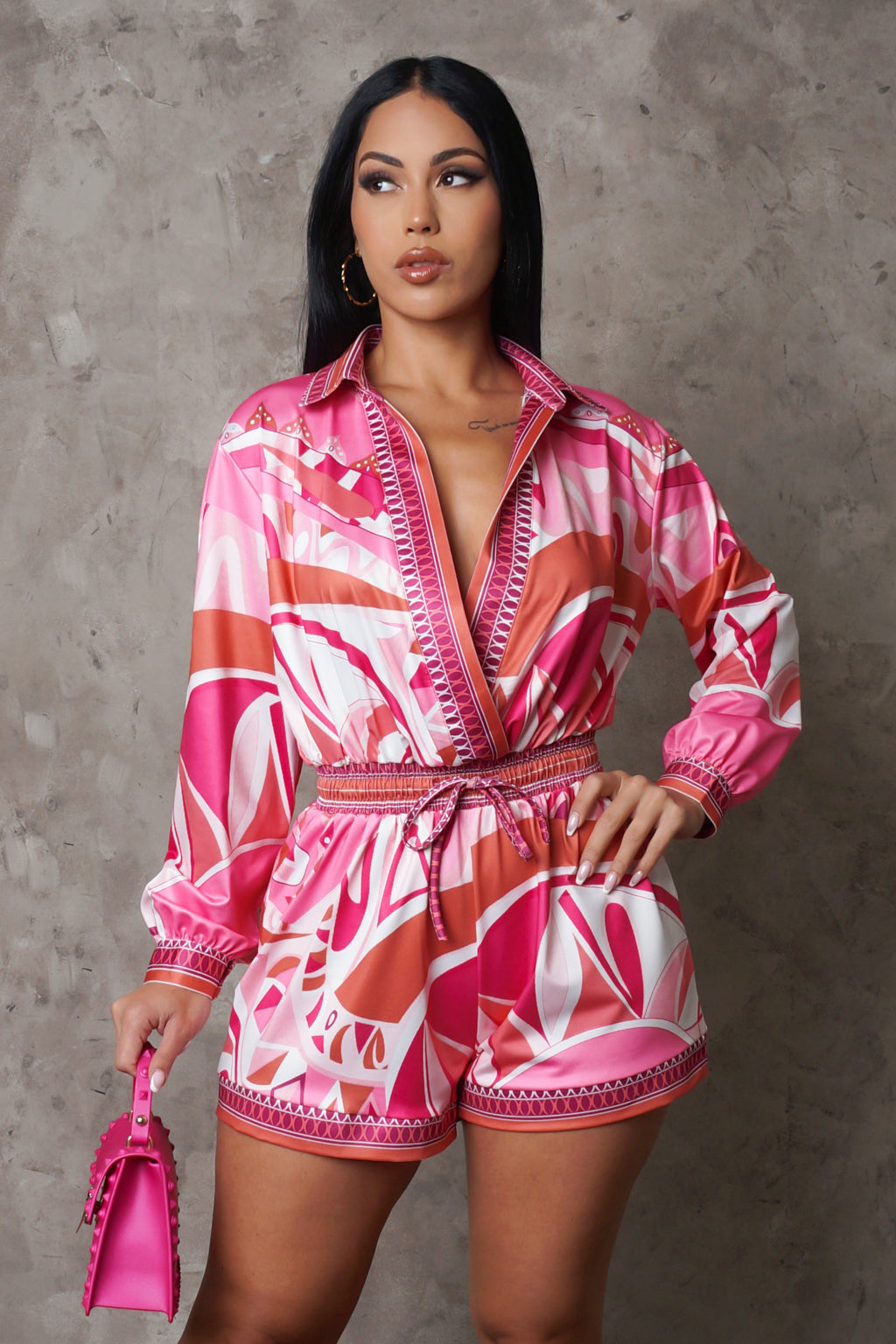 Bold Colors Waist String Romper