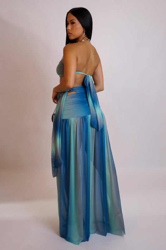 By the Beach Maxi Dress- Turquoise