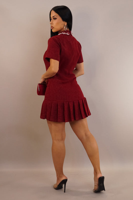 Excuse Me! Mini Dress- Red