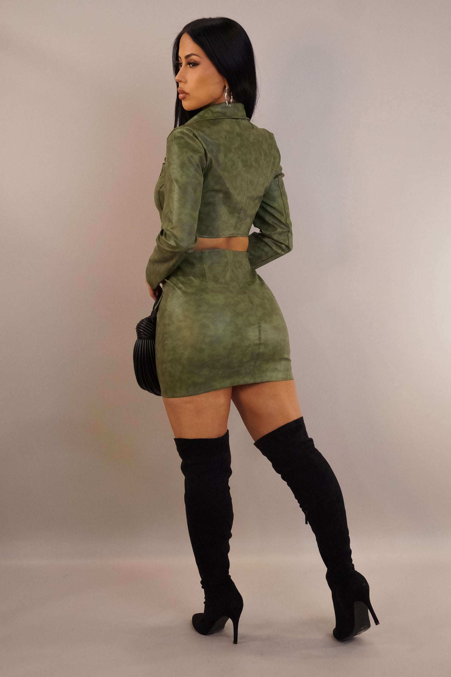 Sexy on the Rocks Skirt Set- Green