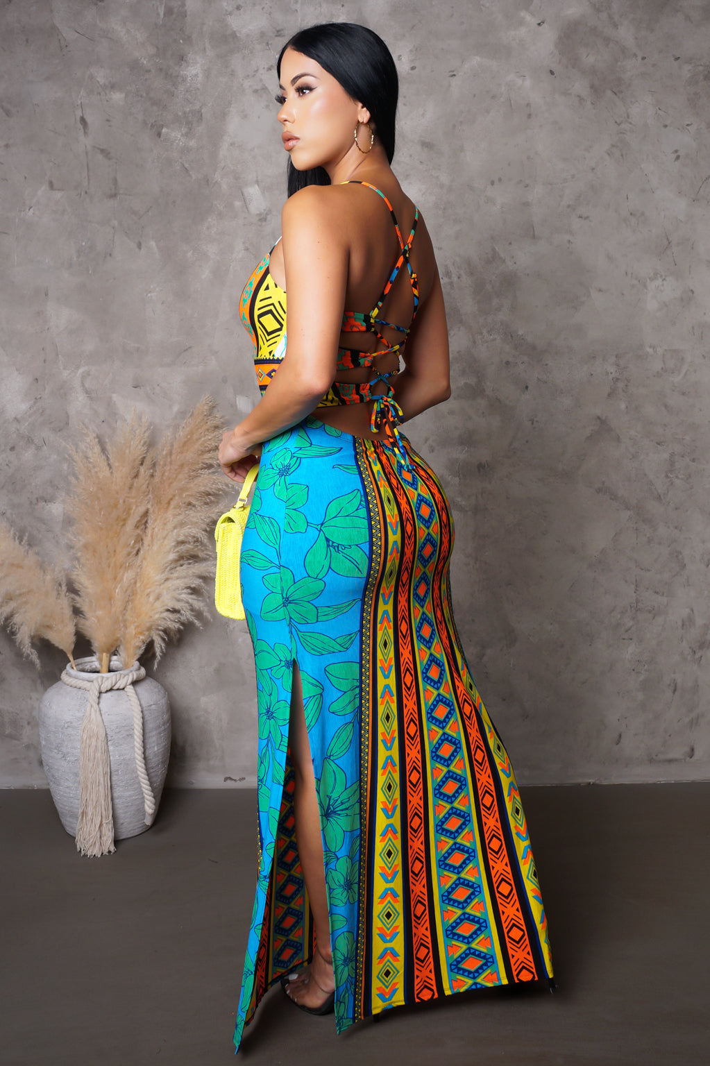 Tribal Print Maxi Dress