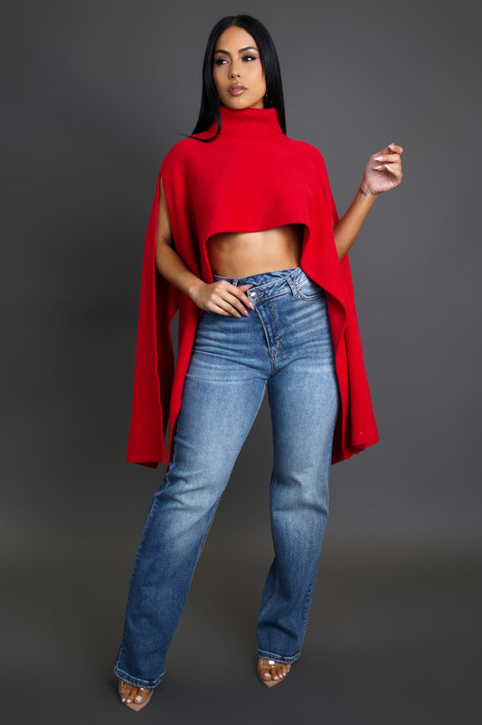 Dangerously in Love High Low Cropped Top/Poncho