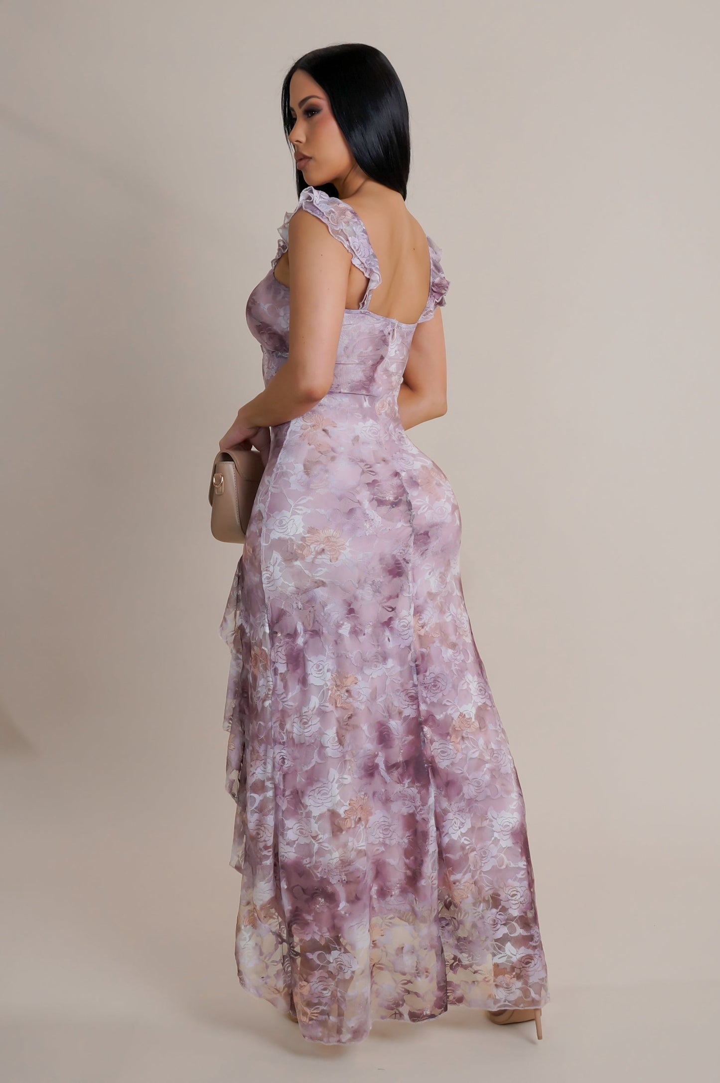 Love Me Tender Pink High Low Maxi Dress