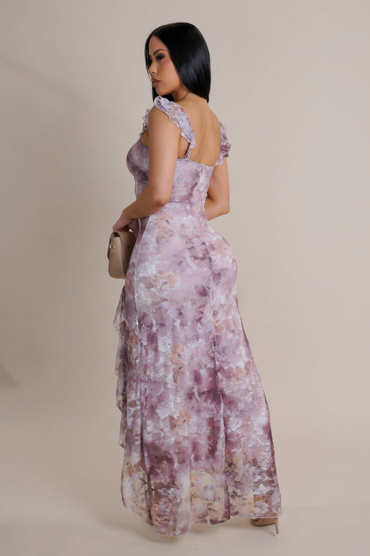 Love Me Tender Pink High Low Maxi Dress