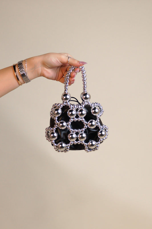 Fashion Black & Silver Handbag