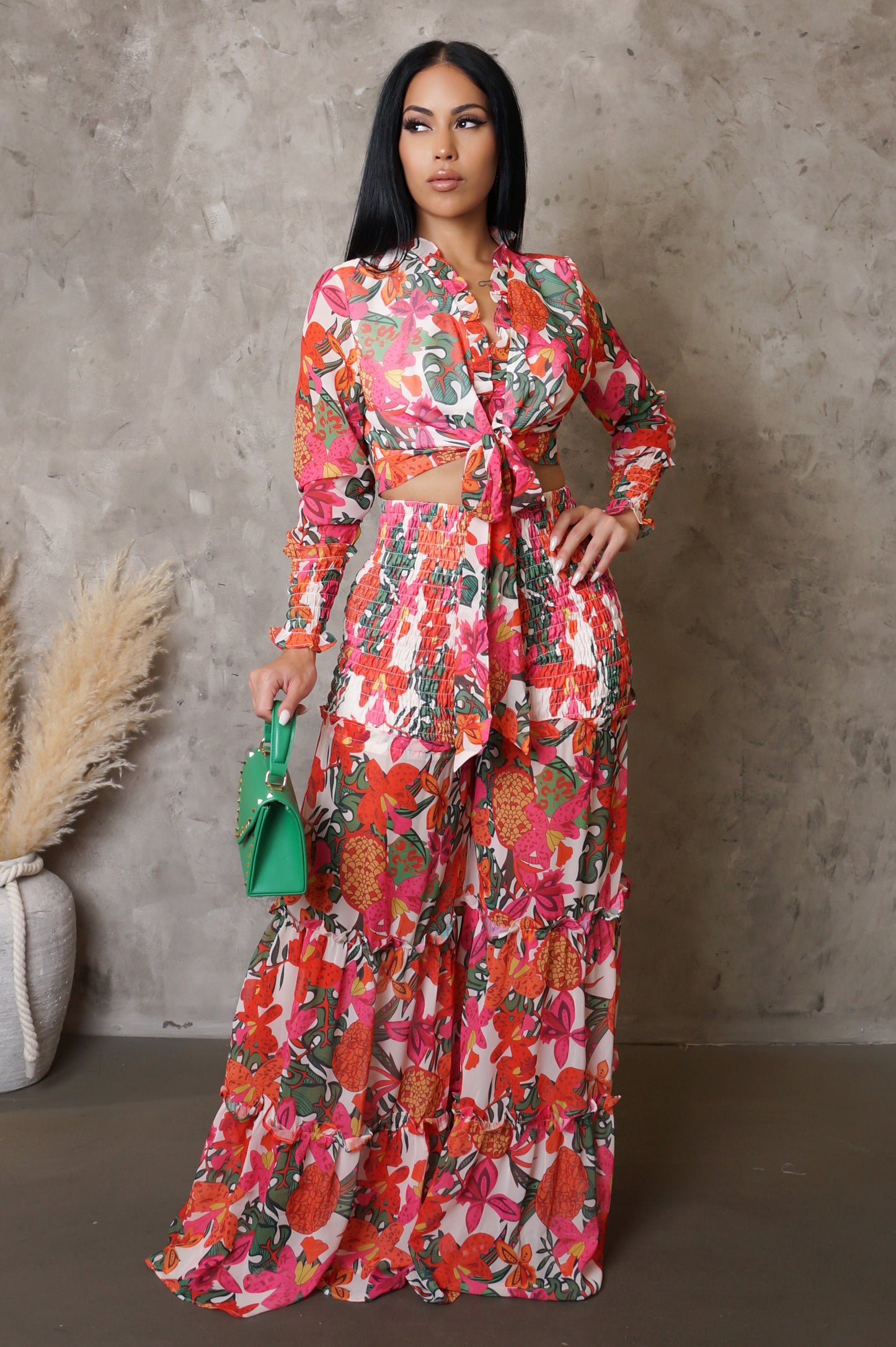 Ruffled Up Vacation Pants Set