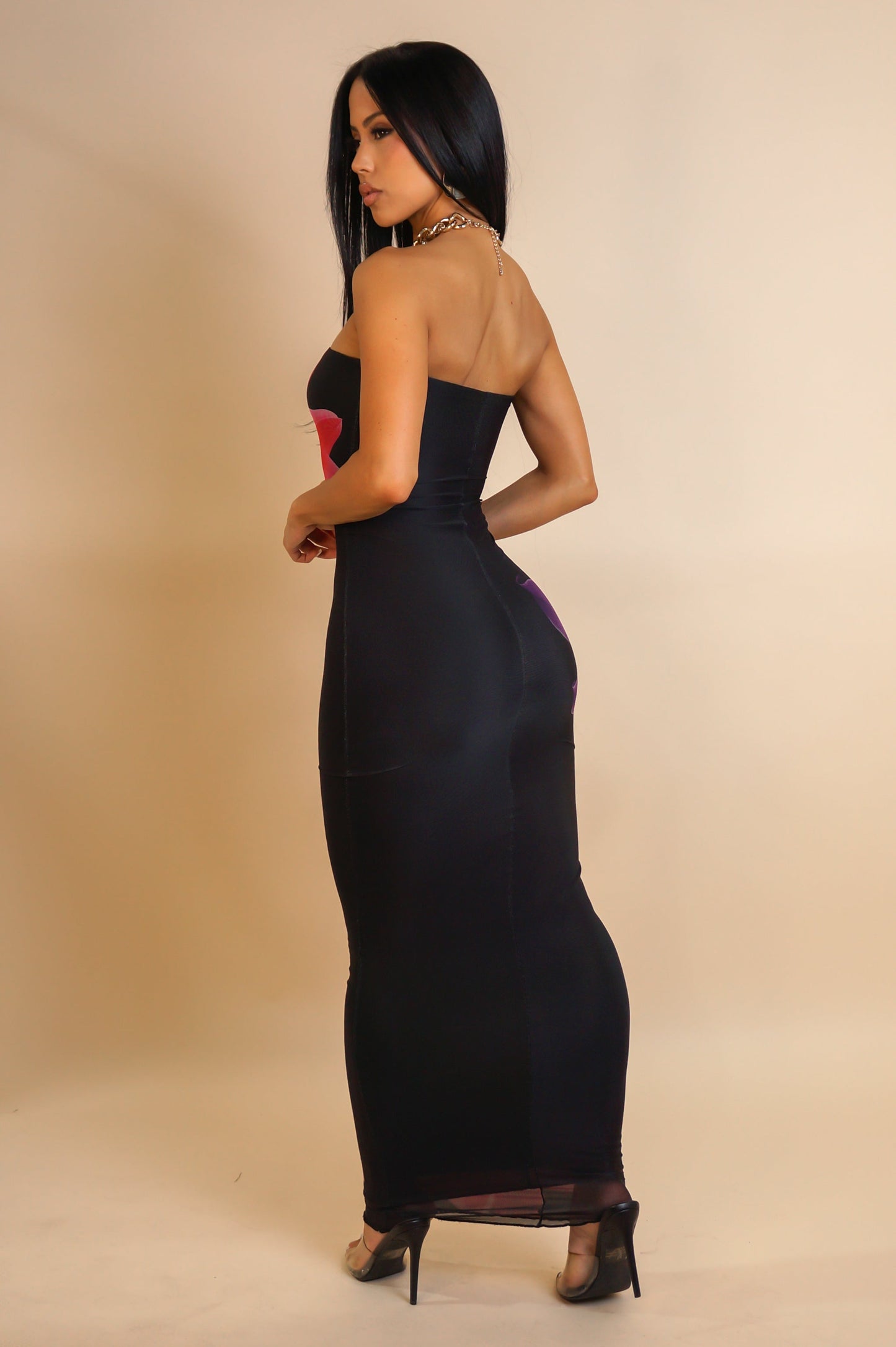 Enlarged Flower Maxi Dress