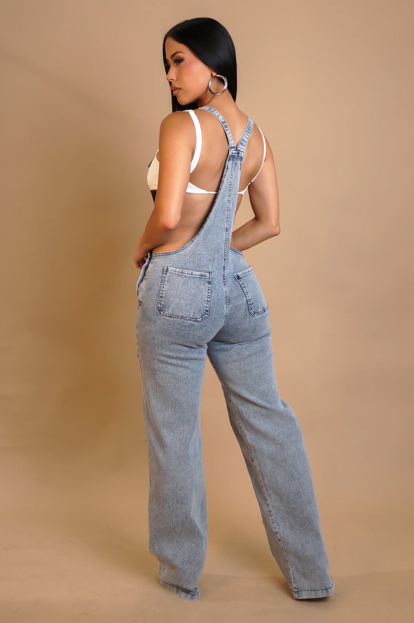 Suspender Denim Jumpsuit