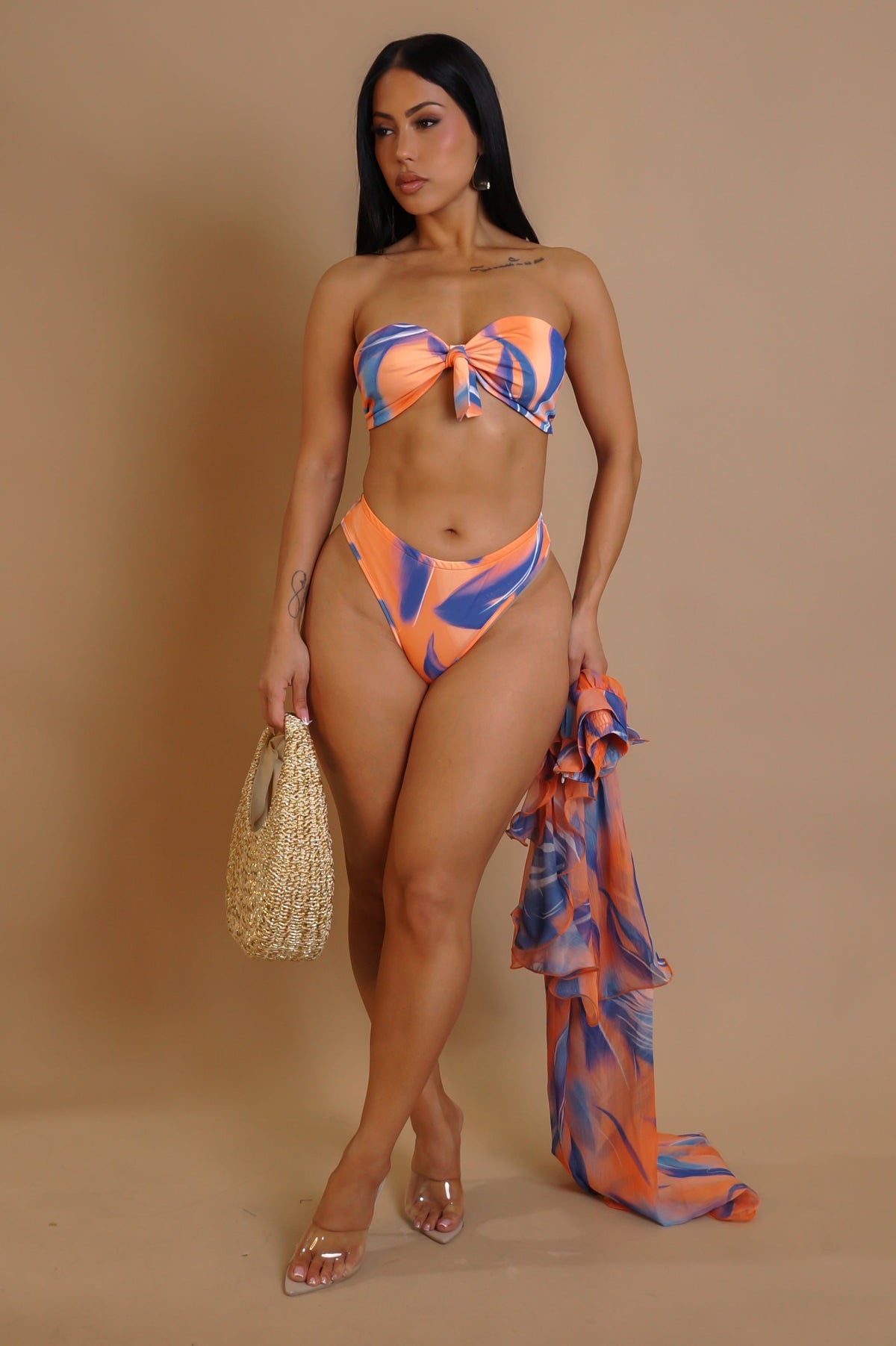 Conjunto Biquíni e Calça Saída de Praia