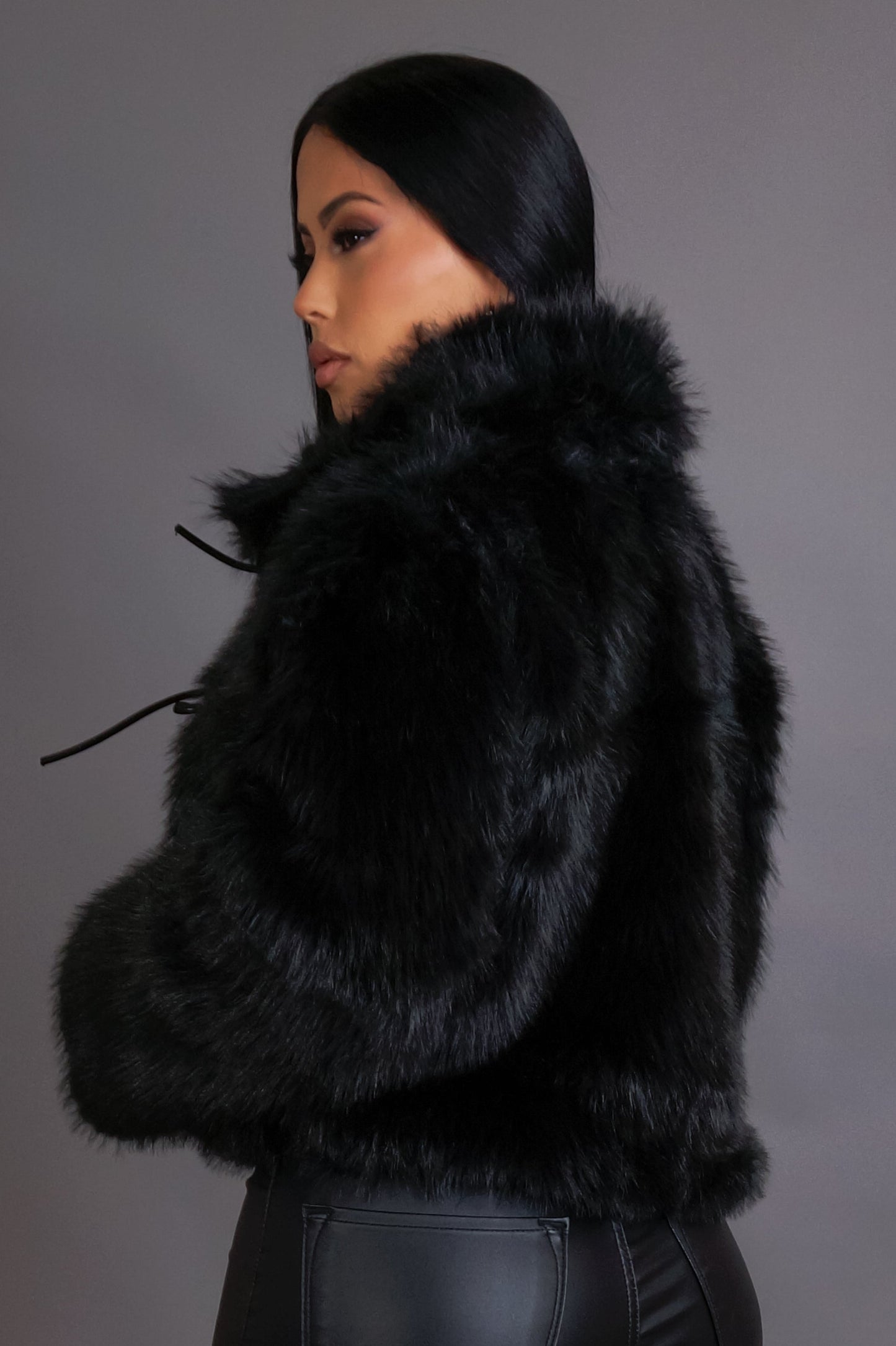 Fashion Fur Black Jacket