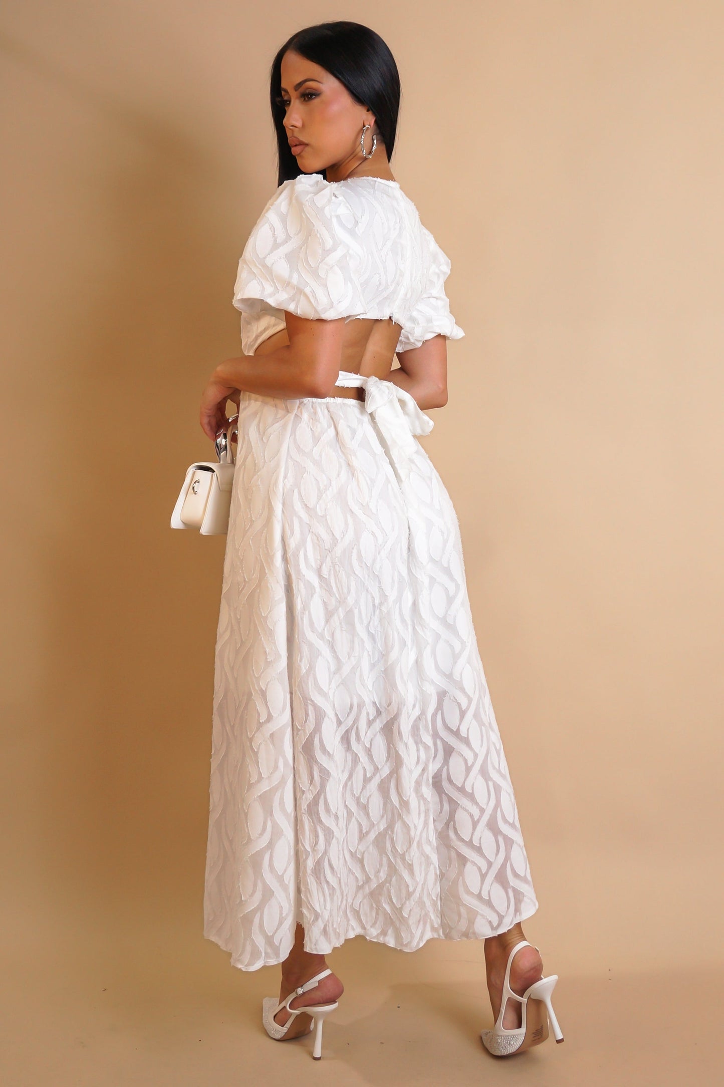 Pretty in White Midi Dress