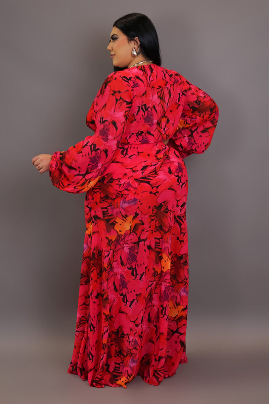 Plus Size Fire Maxi Dress