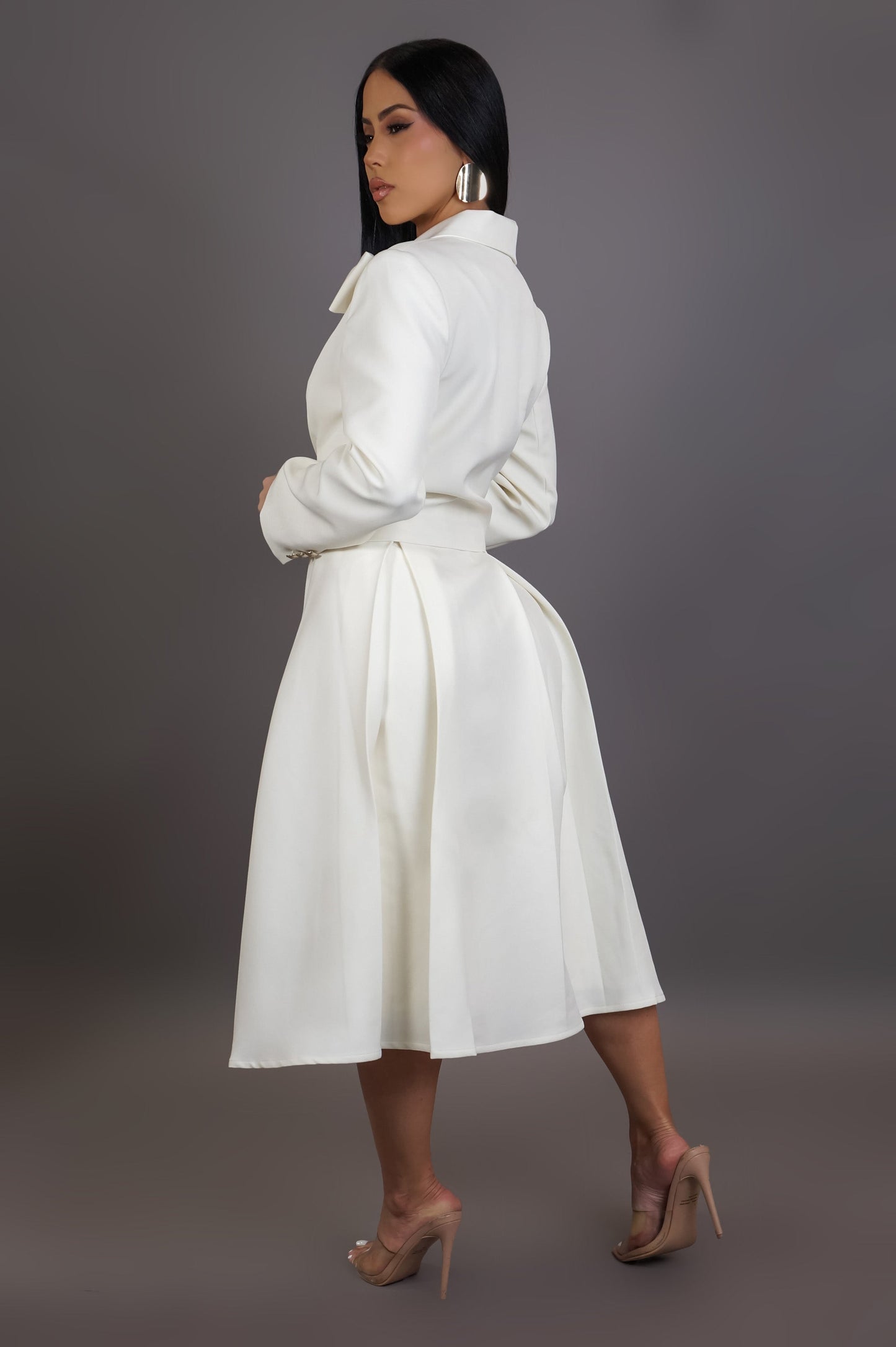 My Modest White Skirt Set