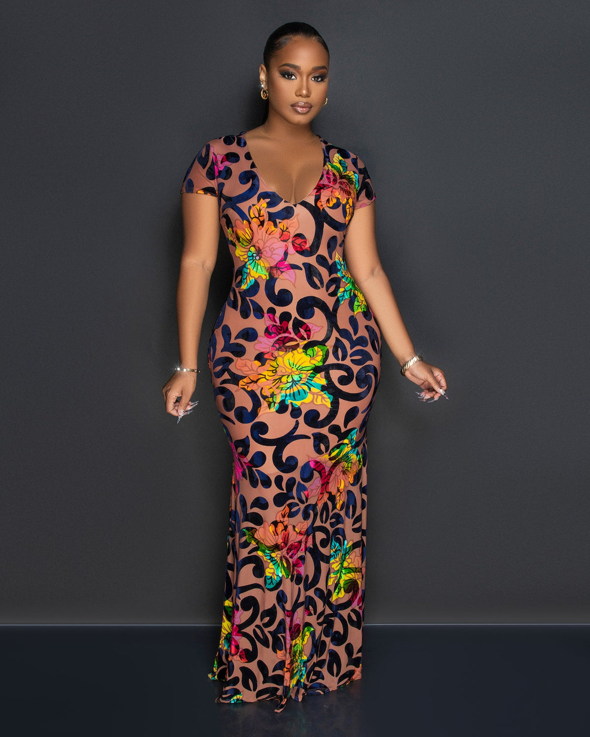 Velvet & Flower One of a Kind Maxi Dress