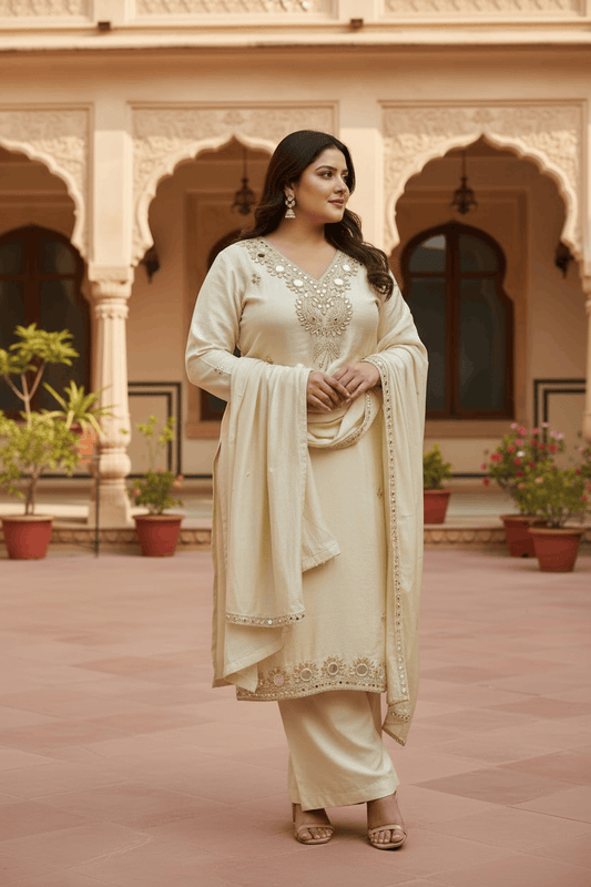 1639 - Tissue silk Sharara suit