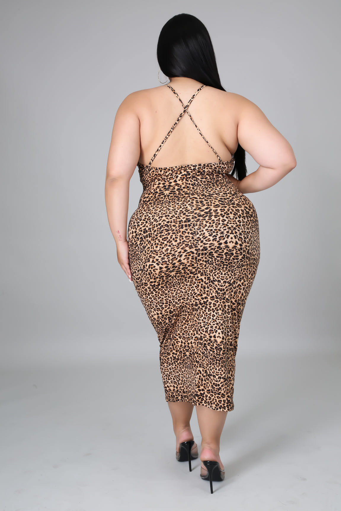 Plus Size Leopard Print Dress