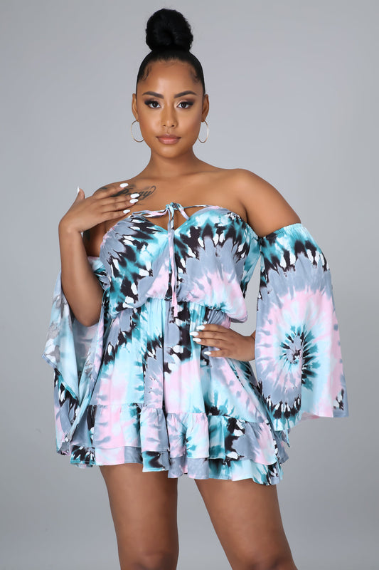 Off Shoulder Rayon Romper