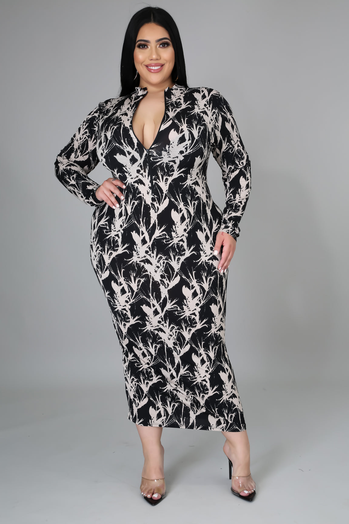 Vestido Midi Plus Size Dusk