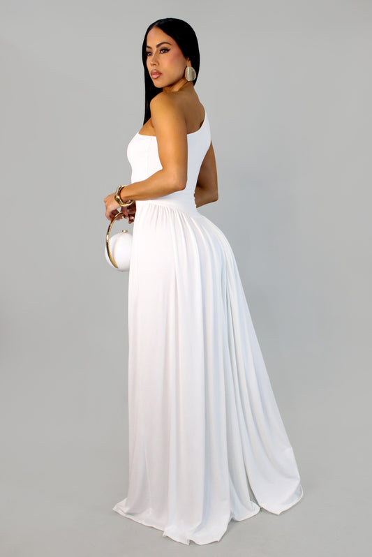 Come With Me Maxi Dress-White