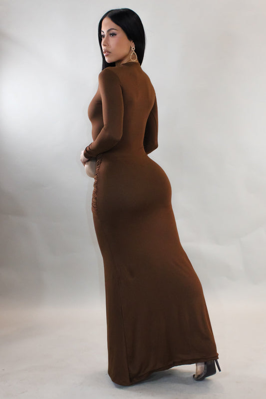 Pretty Girl Maxi Dress- Brown