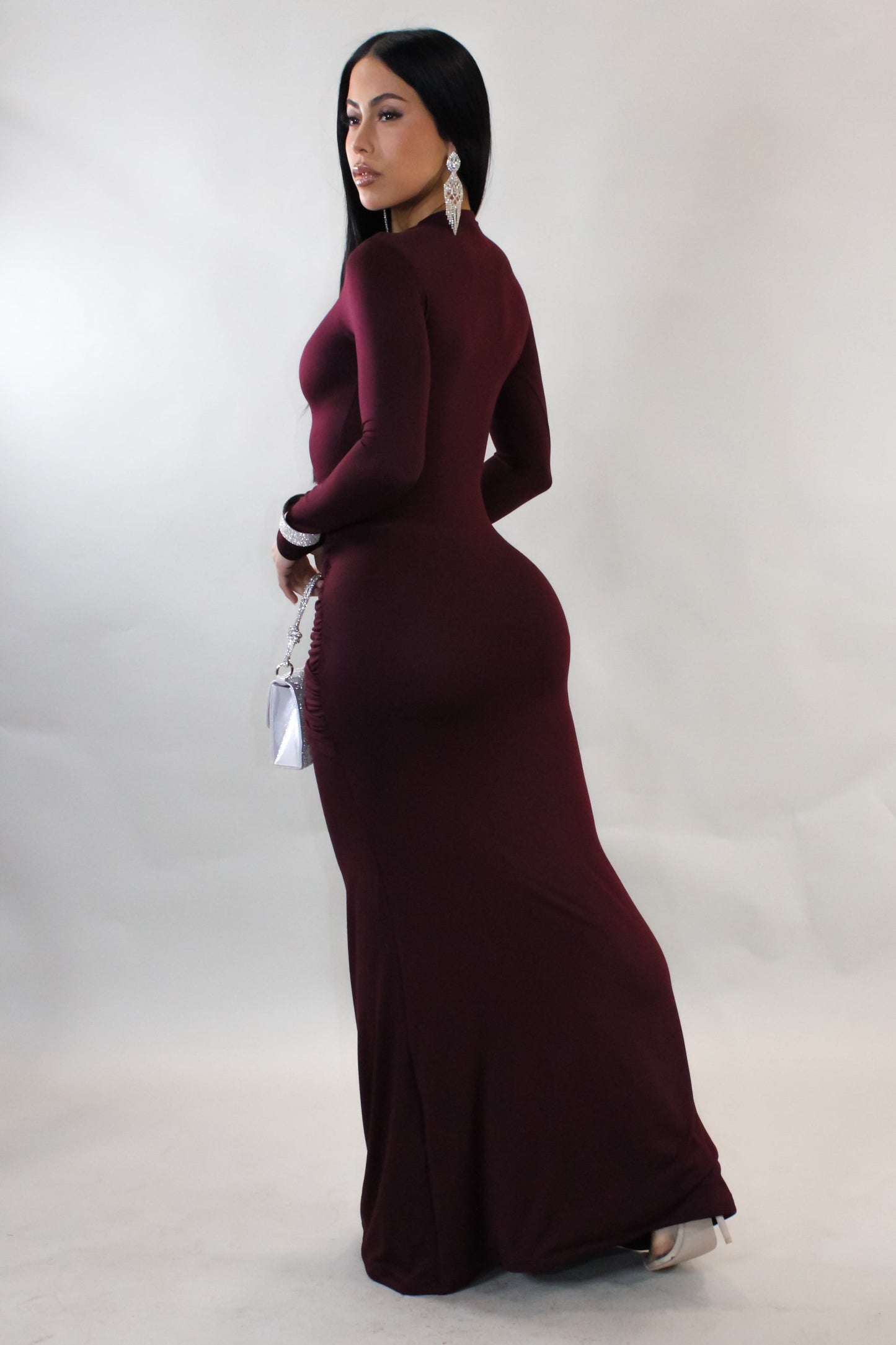 Pretty Girl Maxi Dress- Burgundy