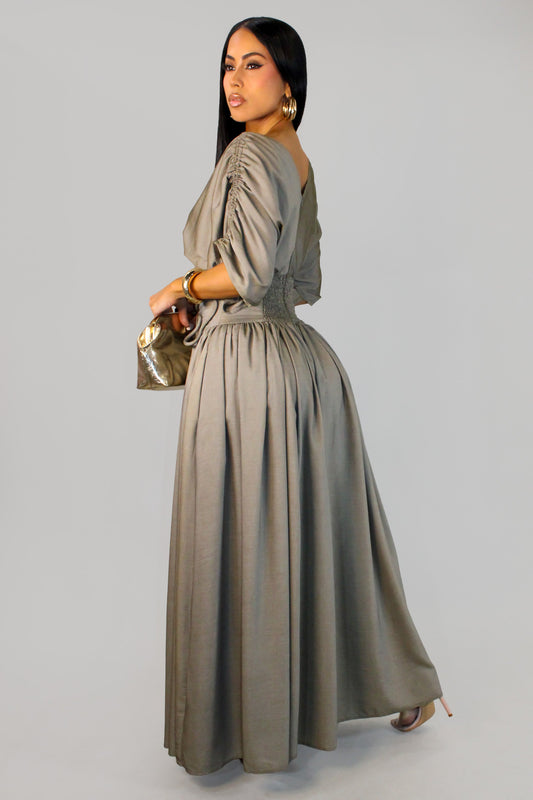 Glow Up Maxi Dress- Olive