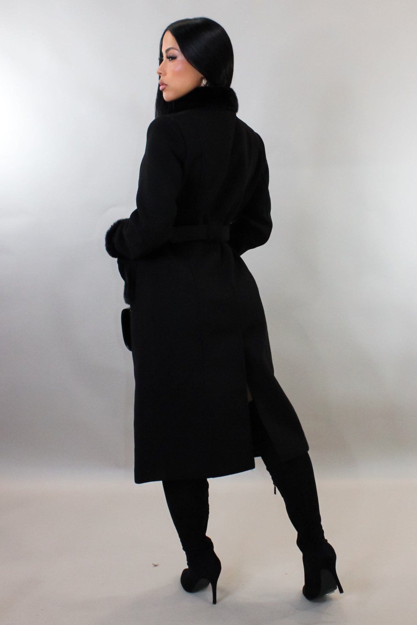 Keep it Under Cover Coat- Black