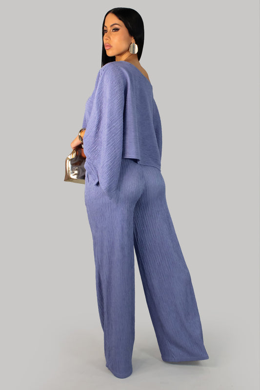 Comfy Lounge Pants Set- Blue