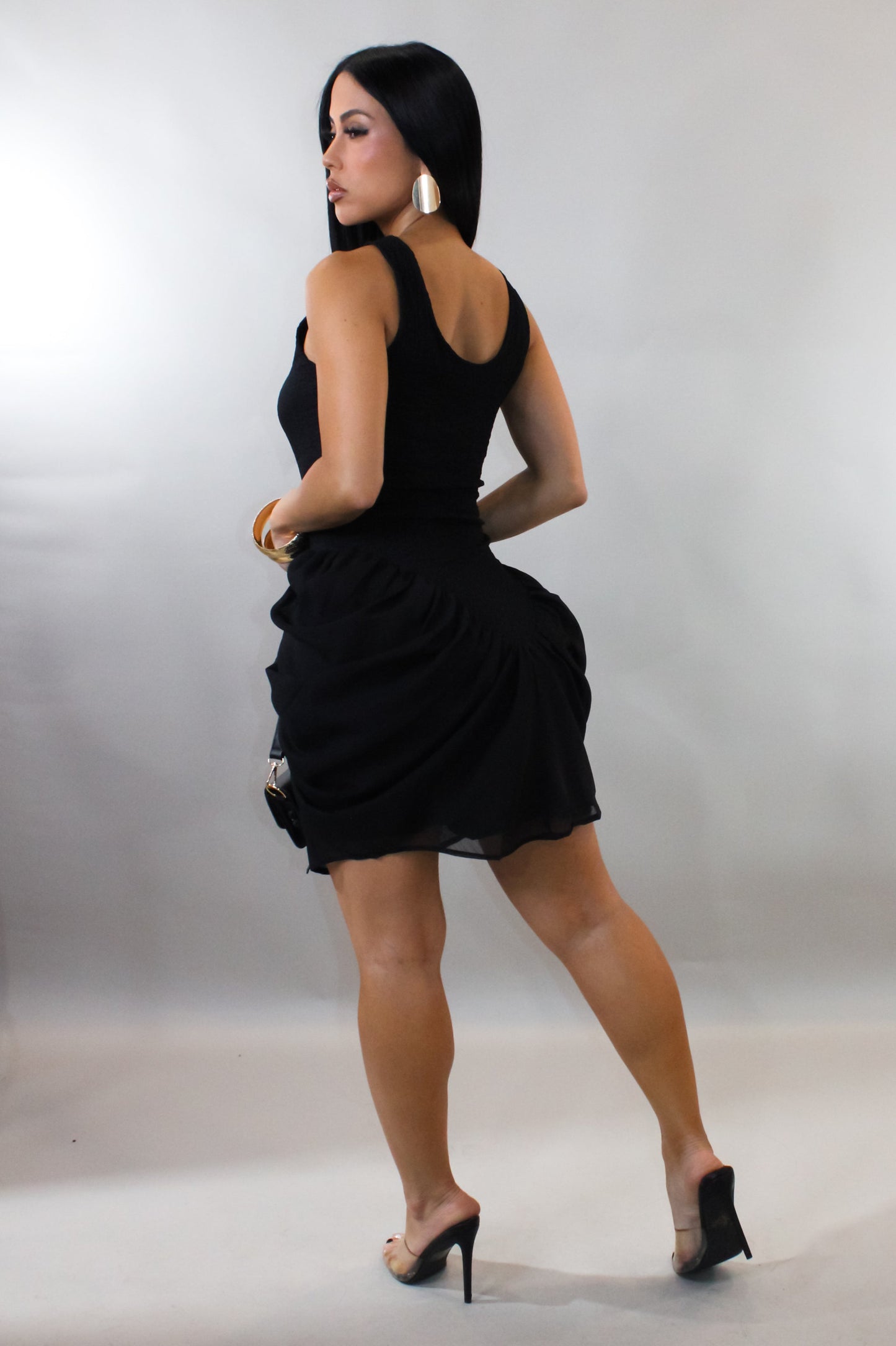 Never Let Go Mini Dress- Black