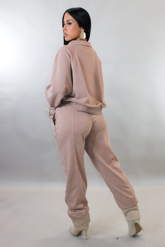 Fall Staple Jogger Set- Taupe