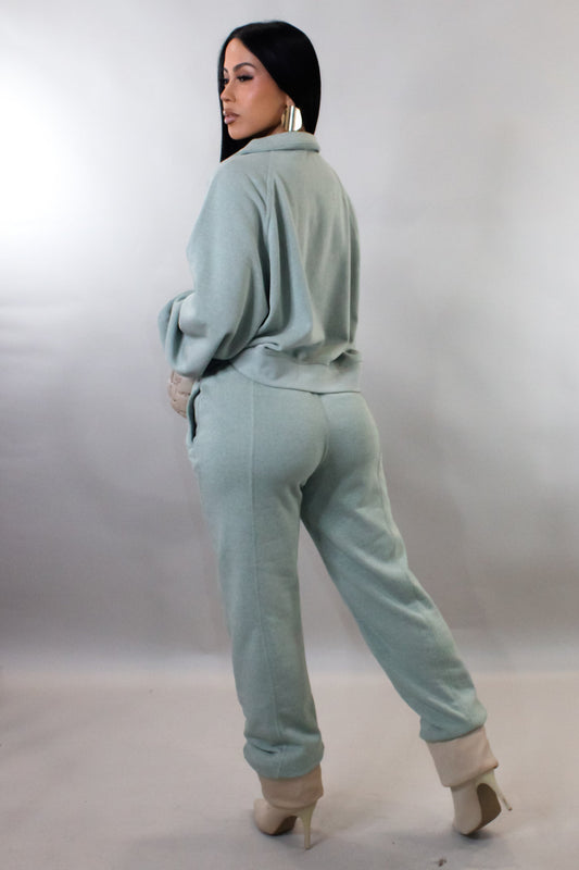 Fall Staple Jogger Set- Sage