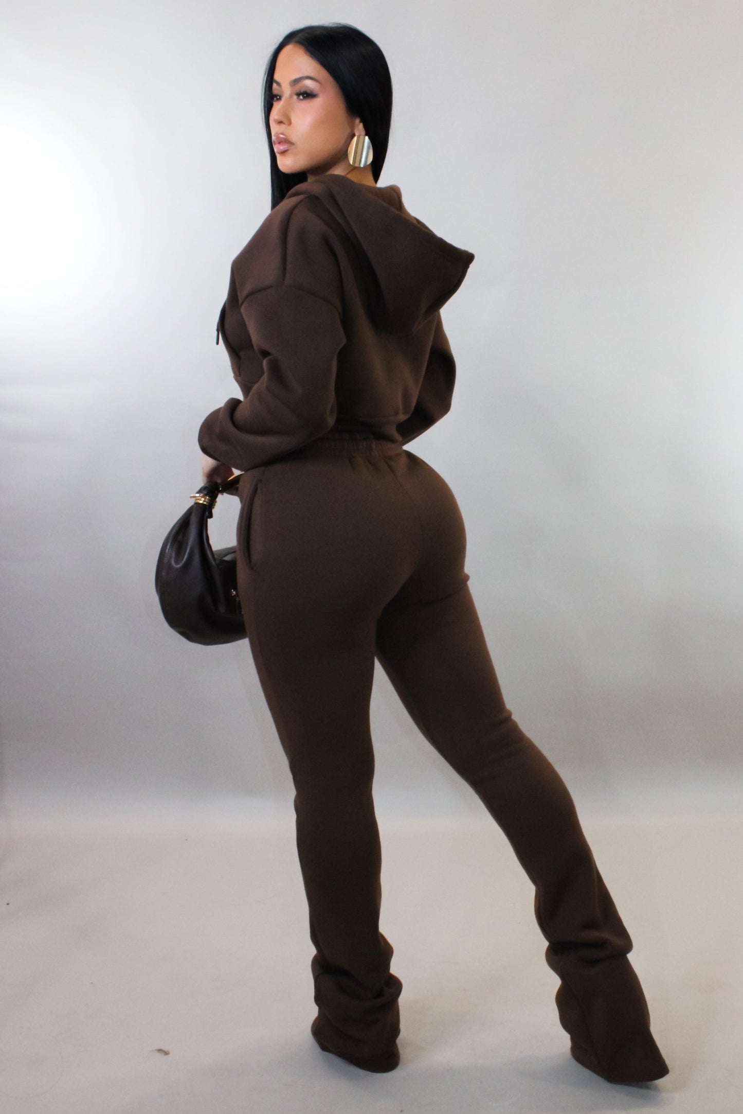 Winter Nights Jogger Set- Brown