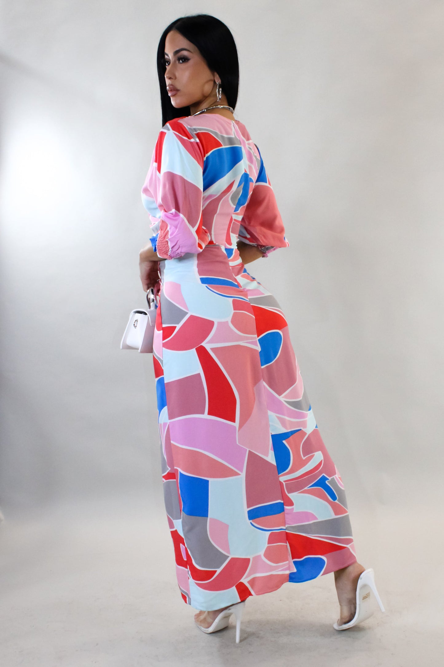 Novelty Pink Midi Dress