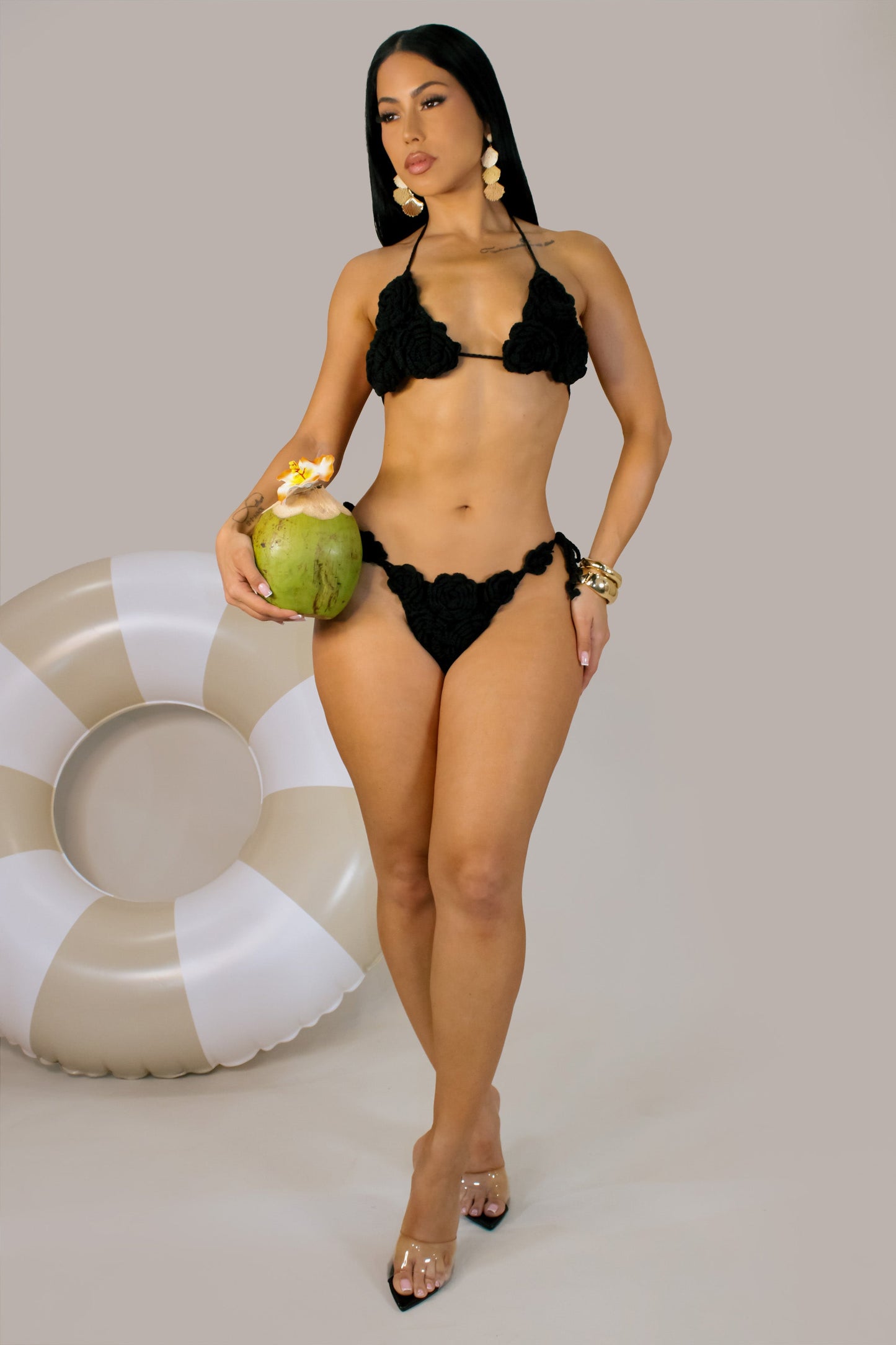 Party at Tulum Swim Set- Black